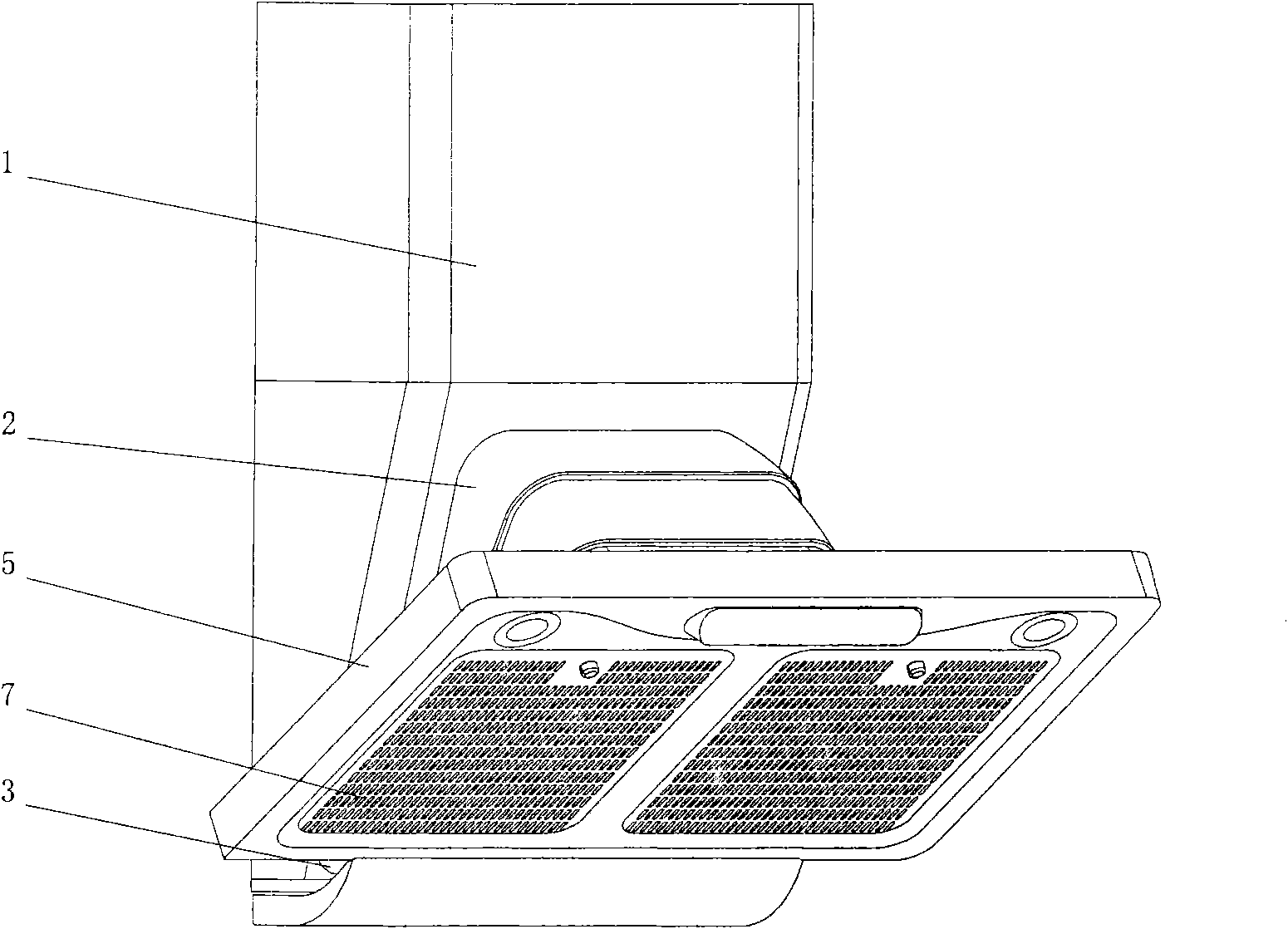 Range hood with adjustable airdraft plate