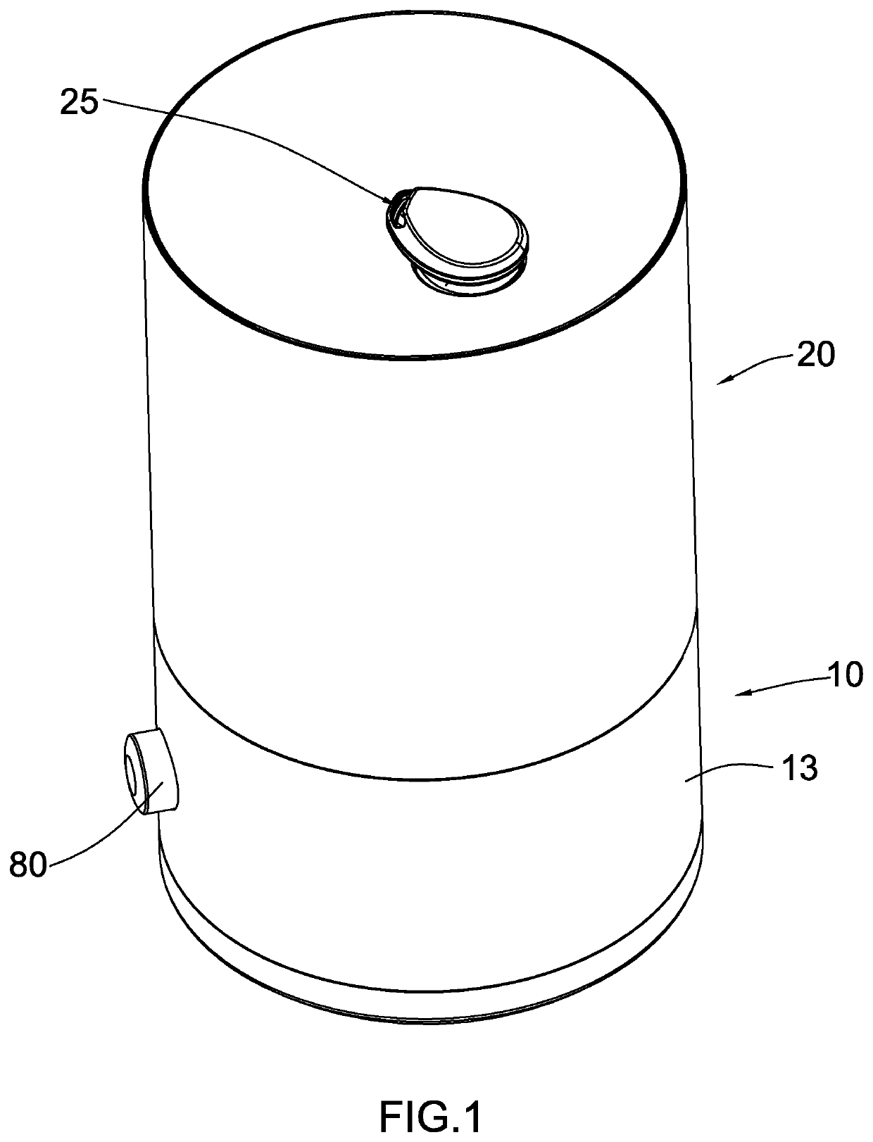 Humidifier with flow control arrangement