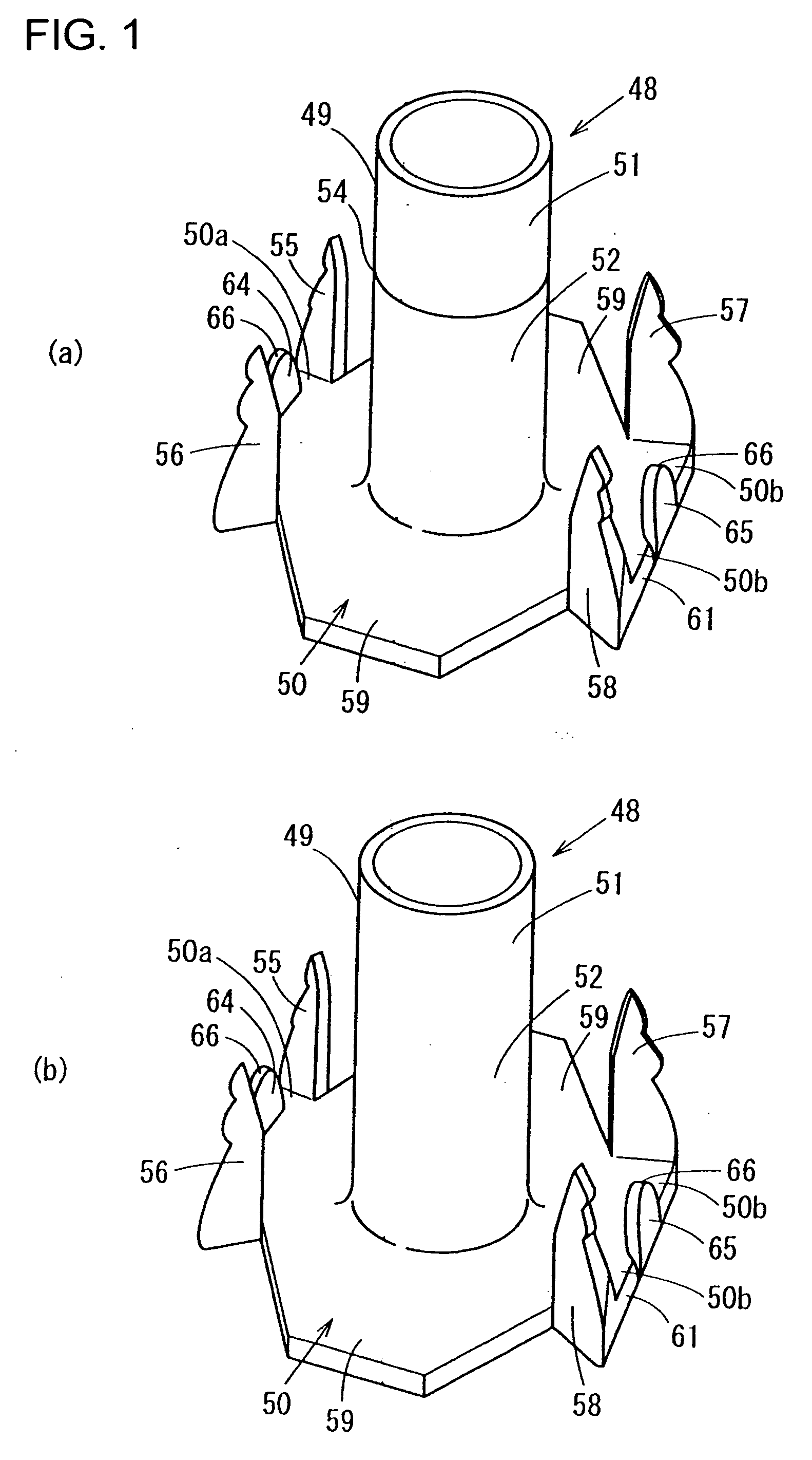 T-nut for hopper feeding having a projection