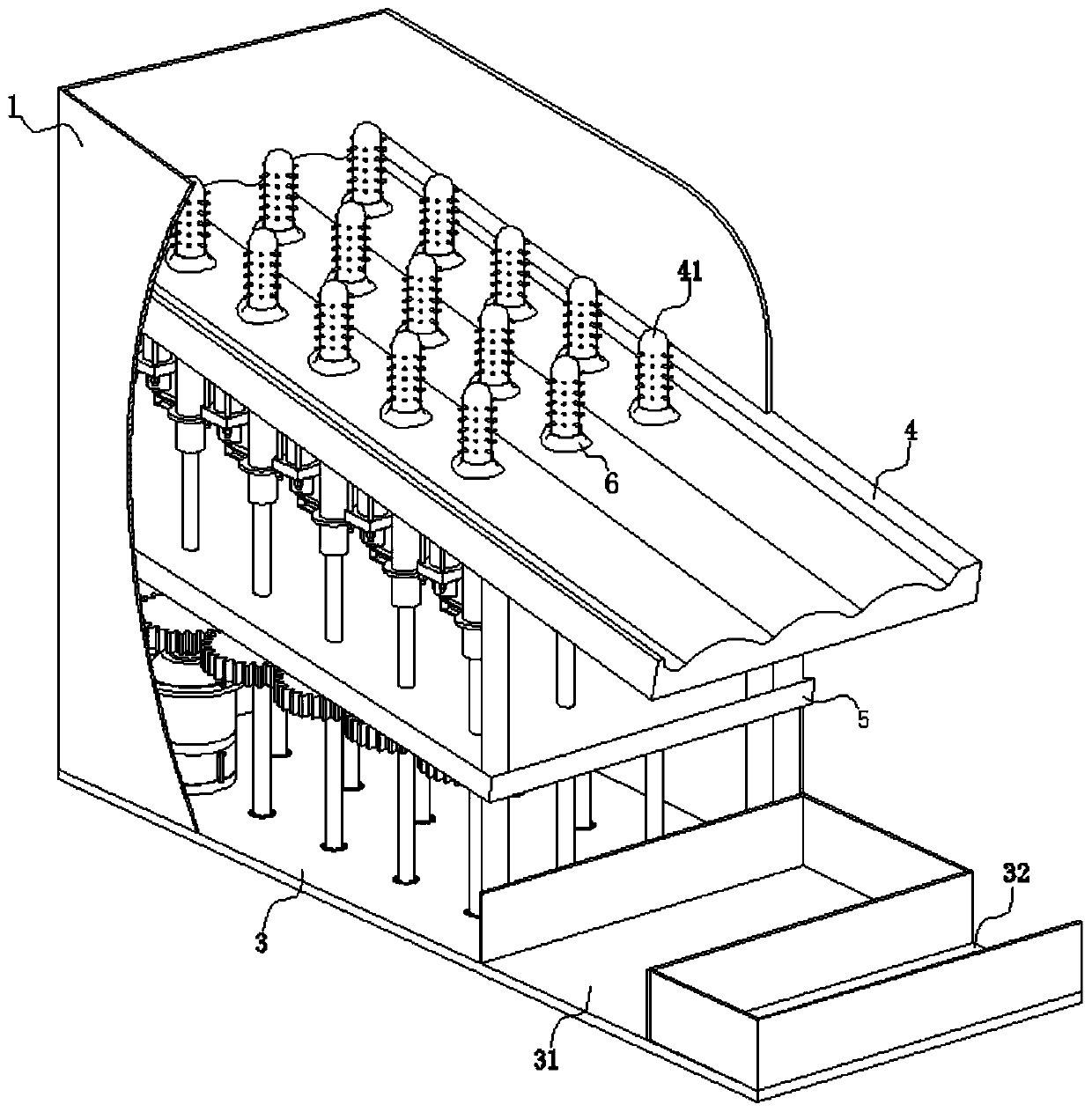 Household garbage plastic bag separating platform