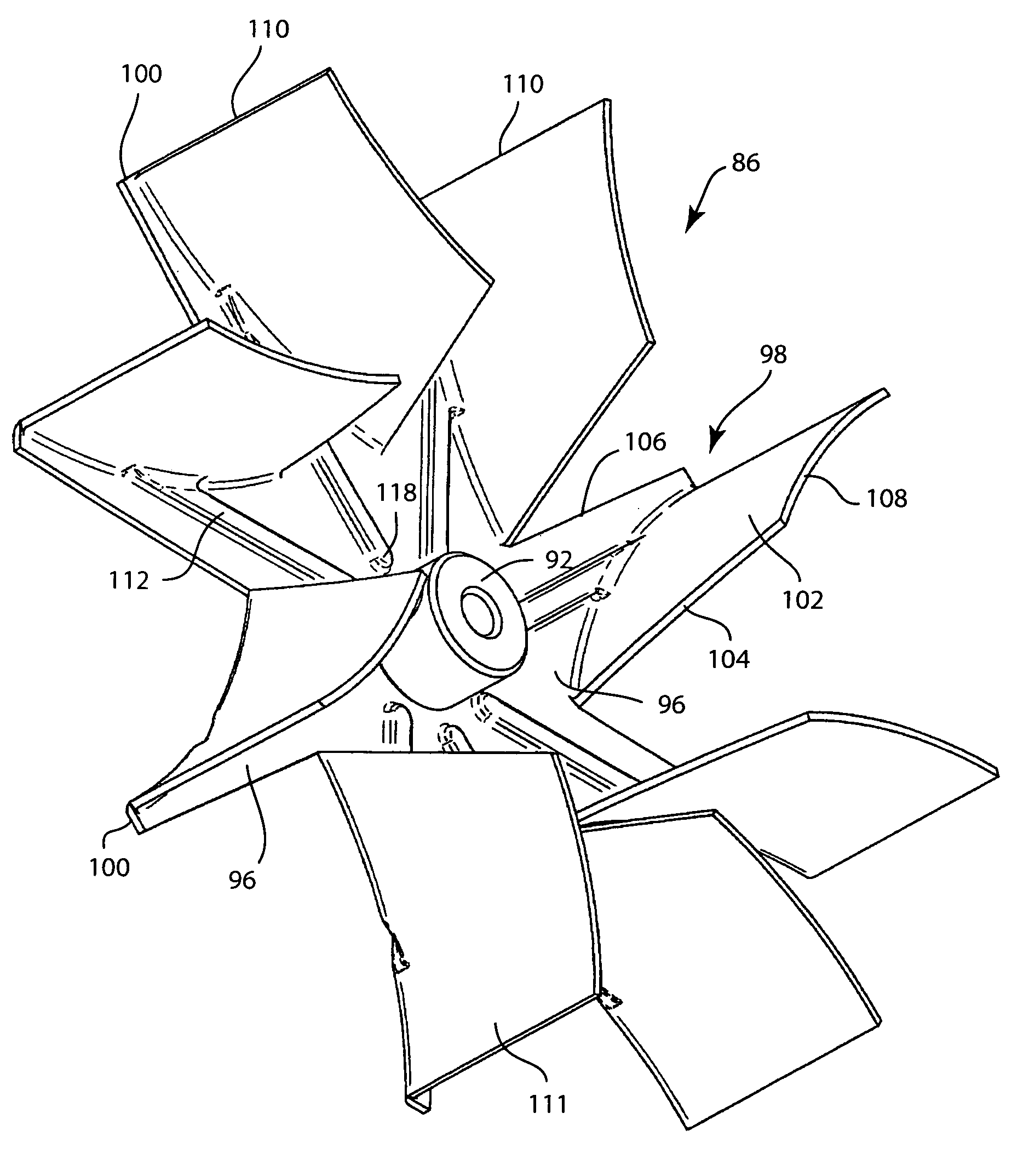 Draft inducer having single piece metal impeller and improved housing