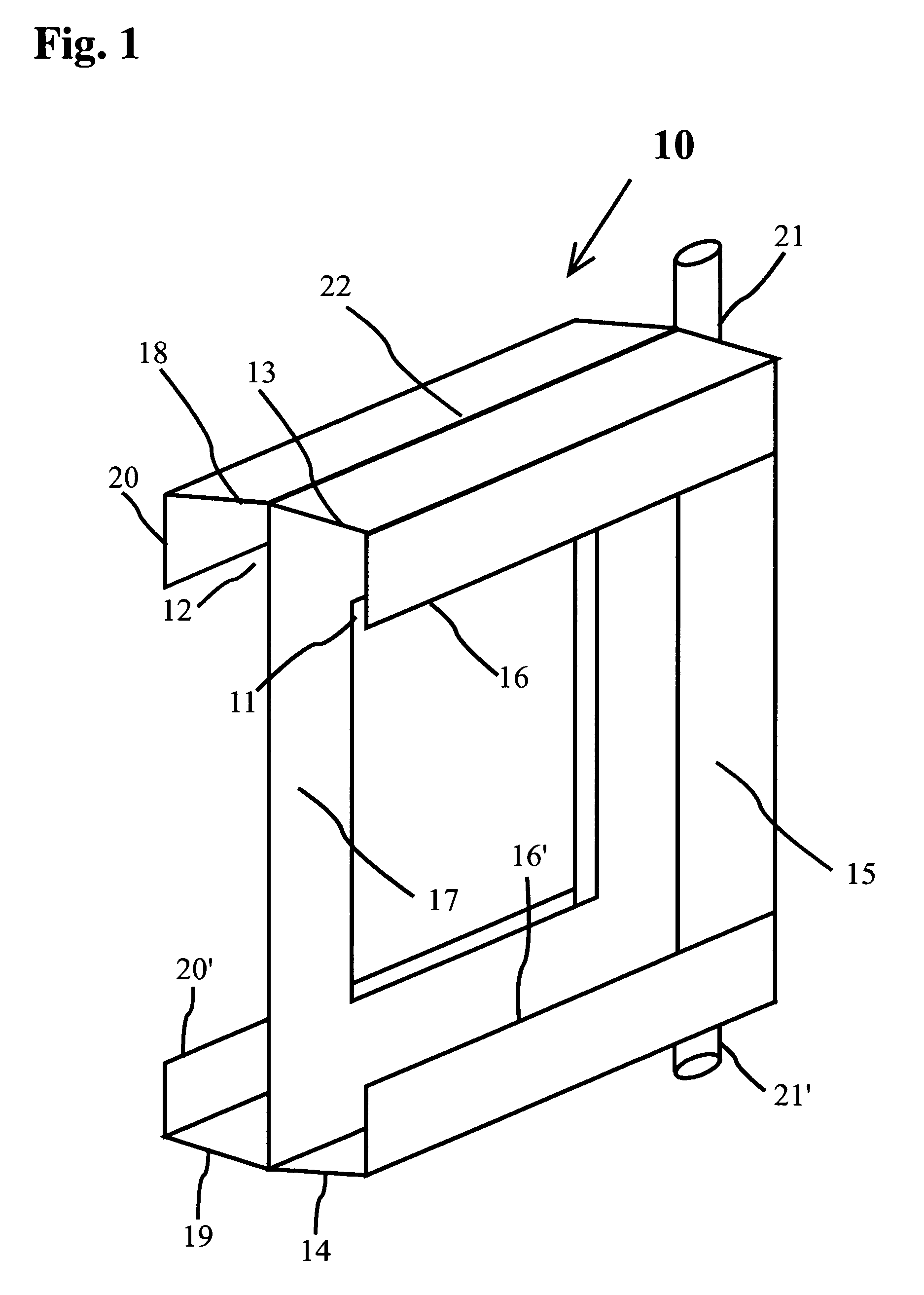 Polymeric injection mold with retractable bars for producing re-entrant molded surfaces