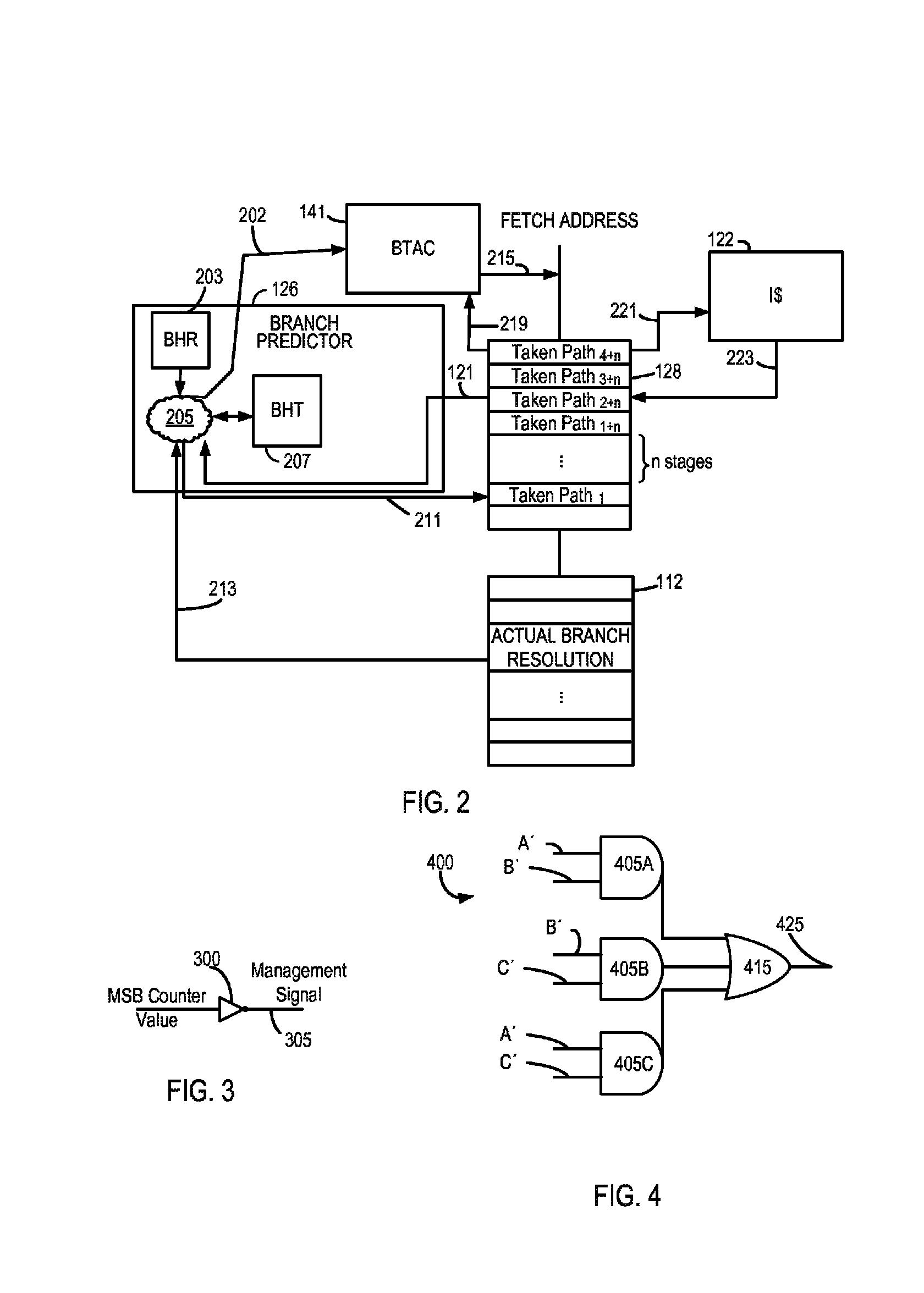 System and method for selectively managing a branch target address cache of a multiple-stage predictor