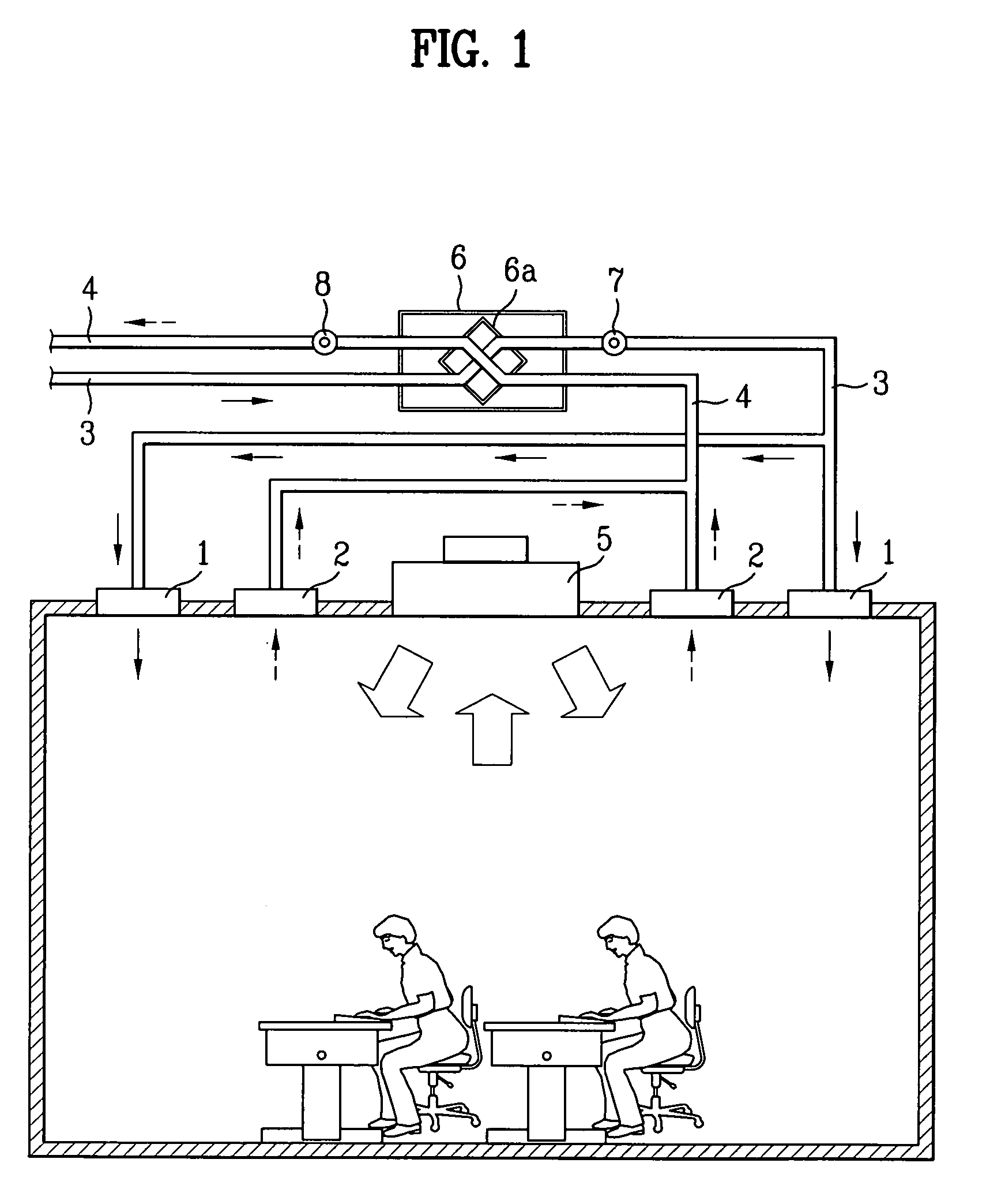 Method for controlling flow rate of ventilating air in air conditioner