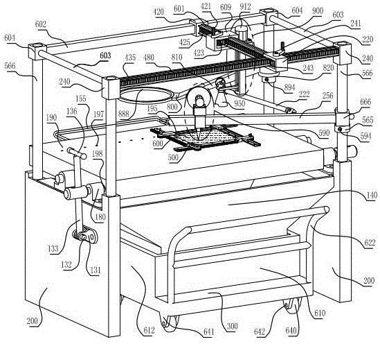 Molybdenum alloy handle rotating plate step rack clamp plate impact image pick-up linkage glass detection machine