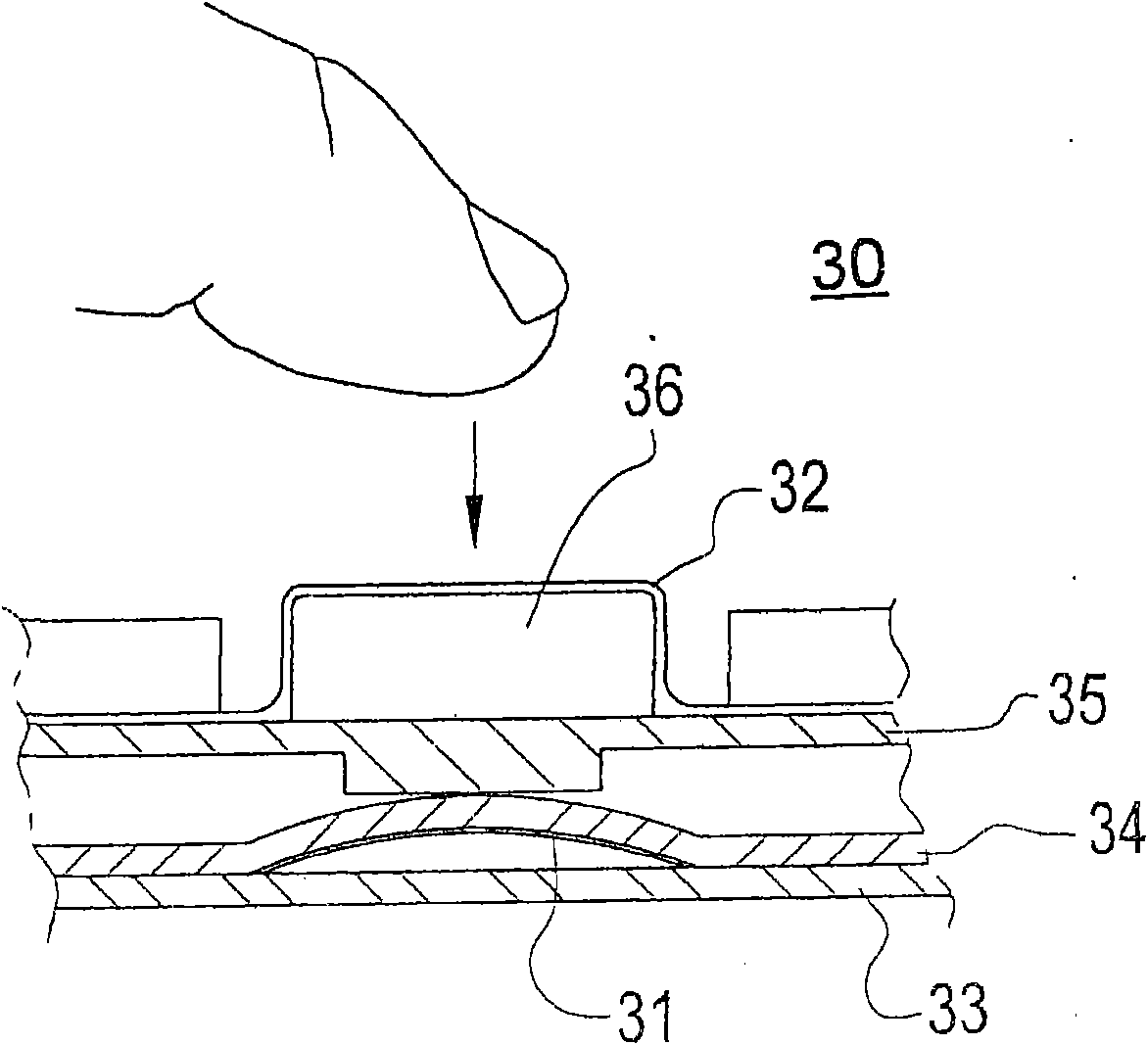 An input device and an electronic device comprising an input device