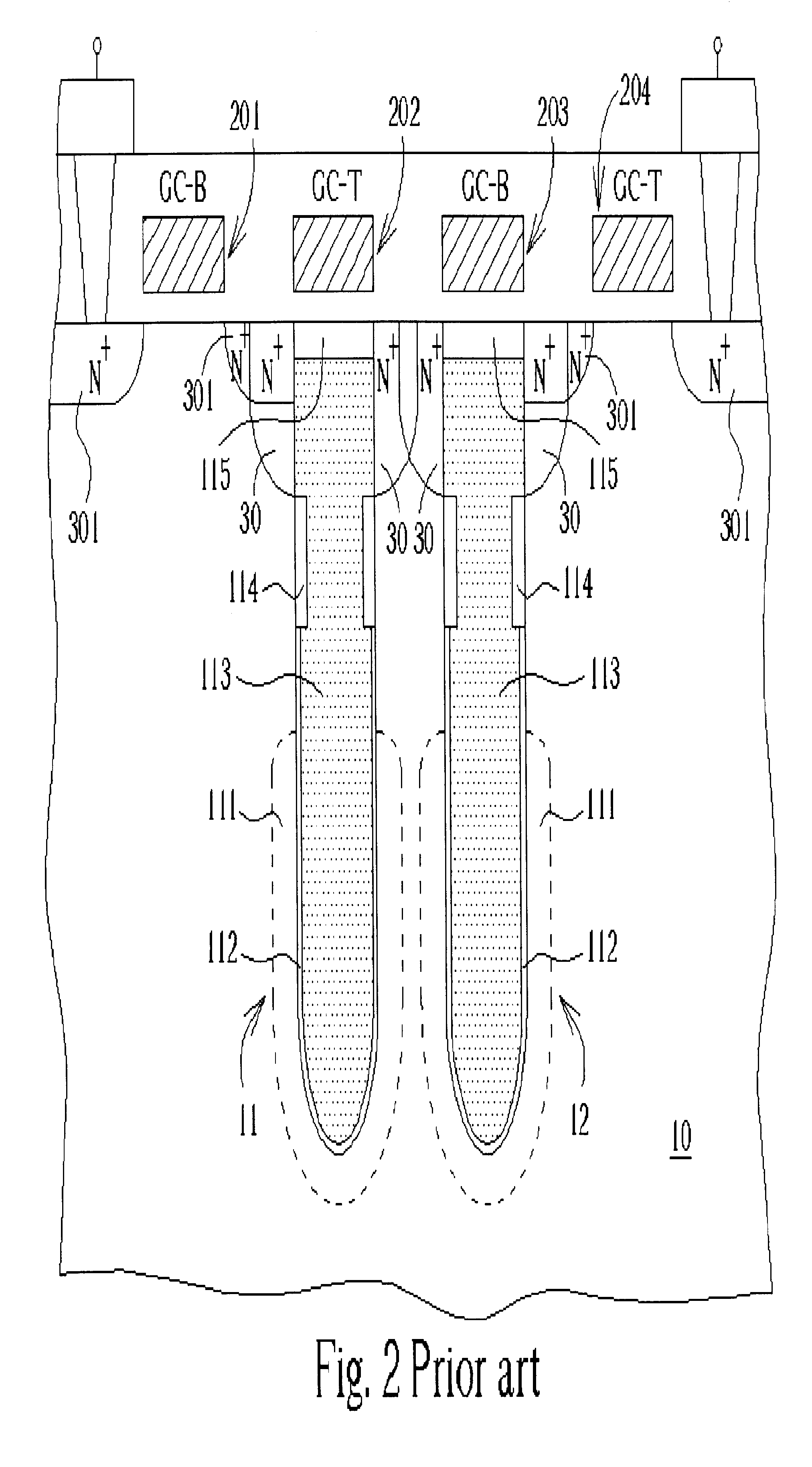 Wafer acceptance testing method and structure of a test key used in the method