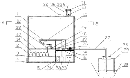 Raindrop triggering type runoff automatic sampling device and method