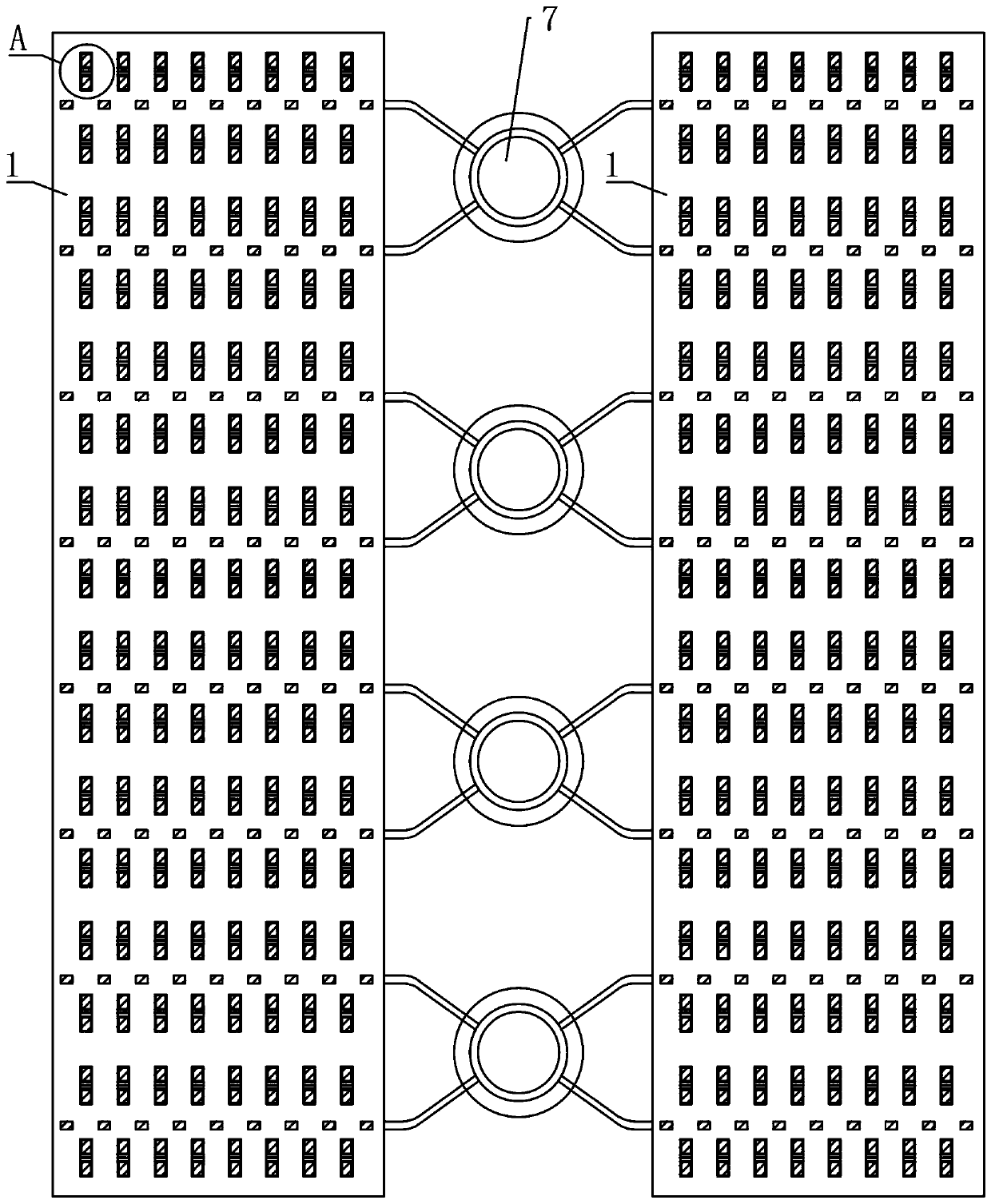 Double-base-island heat dissipation chip packaging process