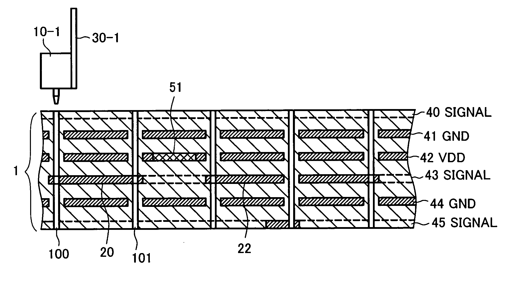 Main board for backplane buses