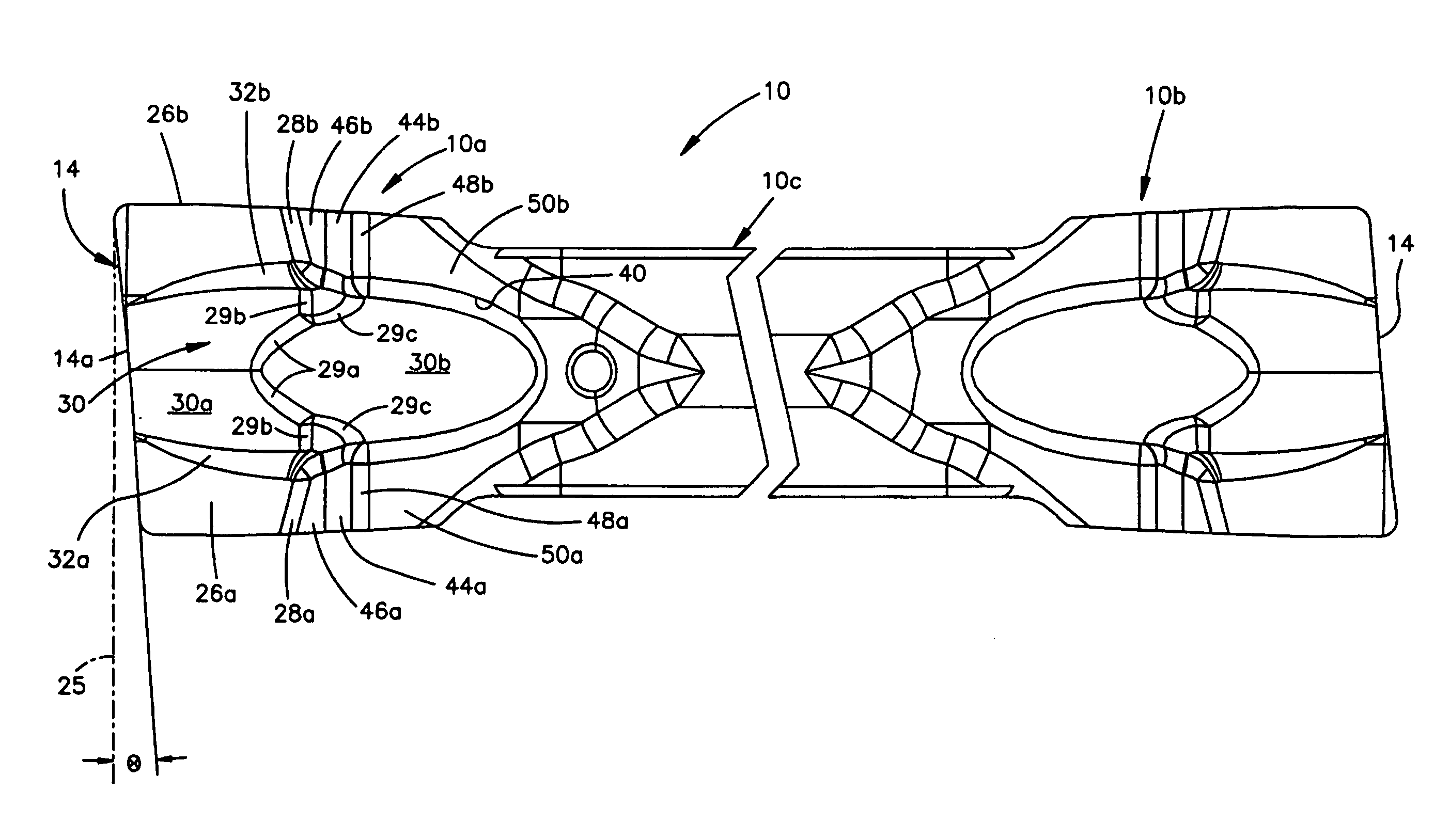 Tool holder and metal cutting insert with chip breaking surfaces