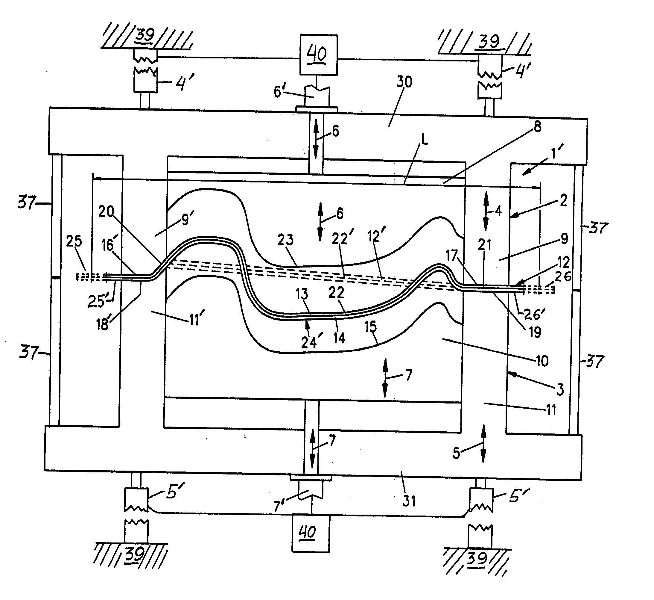 Method and apparatus for molding a laminated trim component without use of slip frame