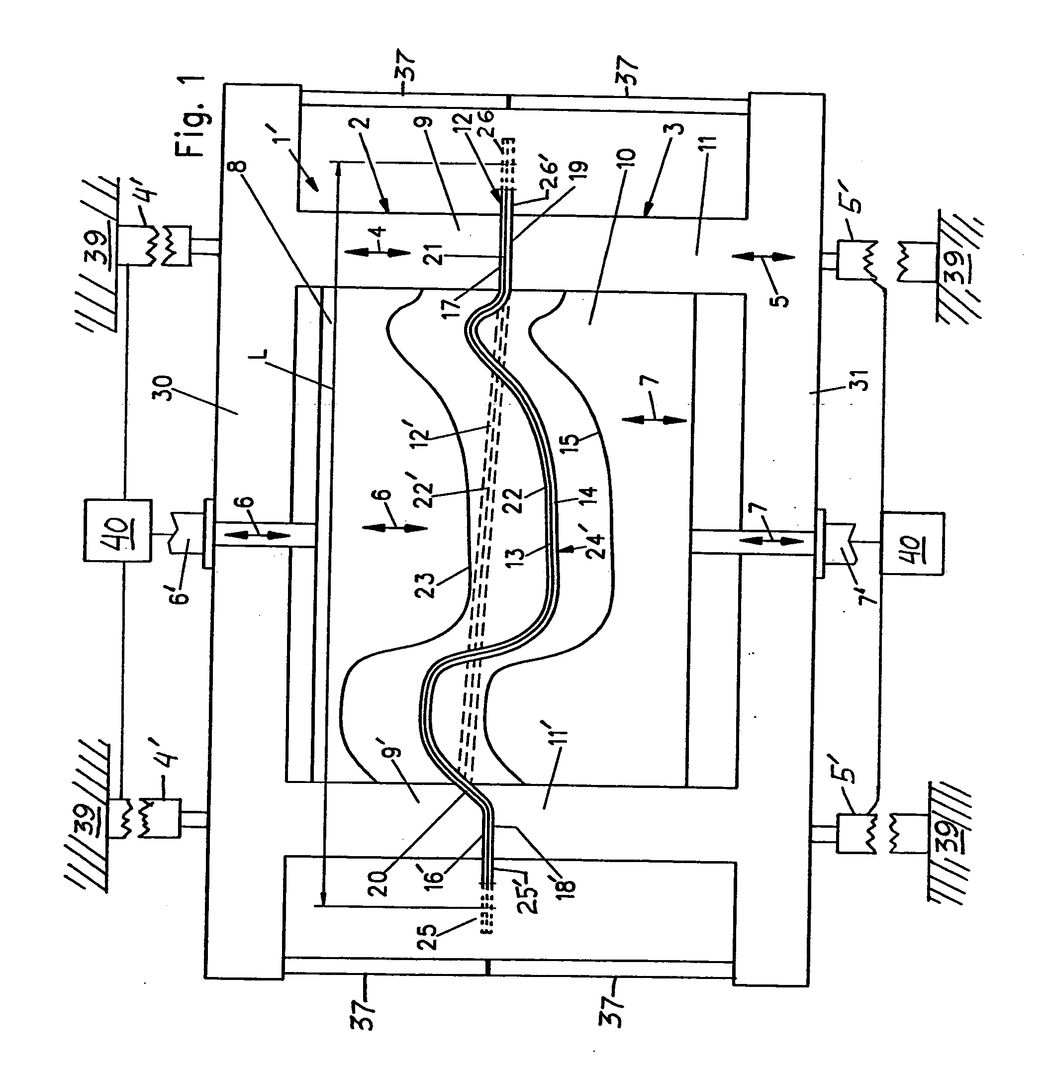 Method and apparatus for molding a laminated trim component without use of slip frame