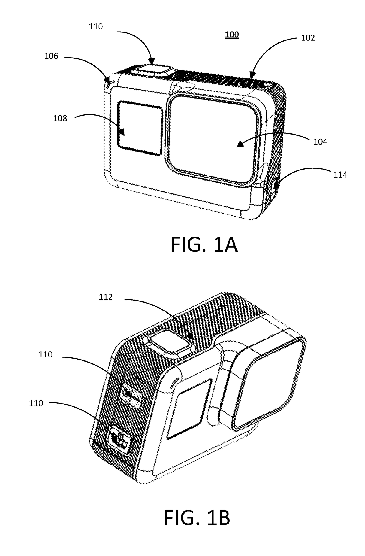 Drainage channel for a submersible camera with drainage ports on two surfaces