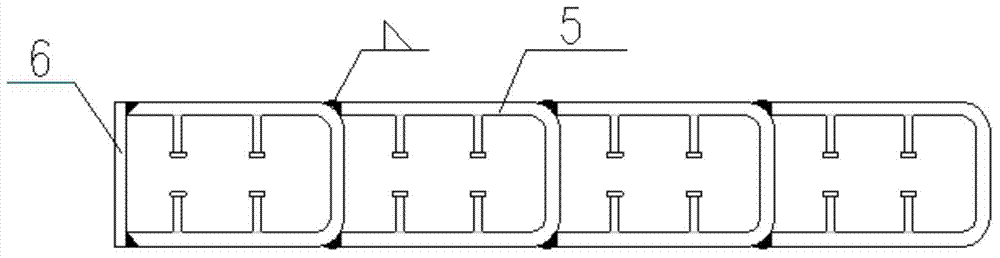 T-shaped steel pipe bunch combined structure