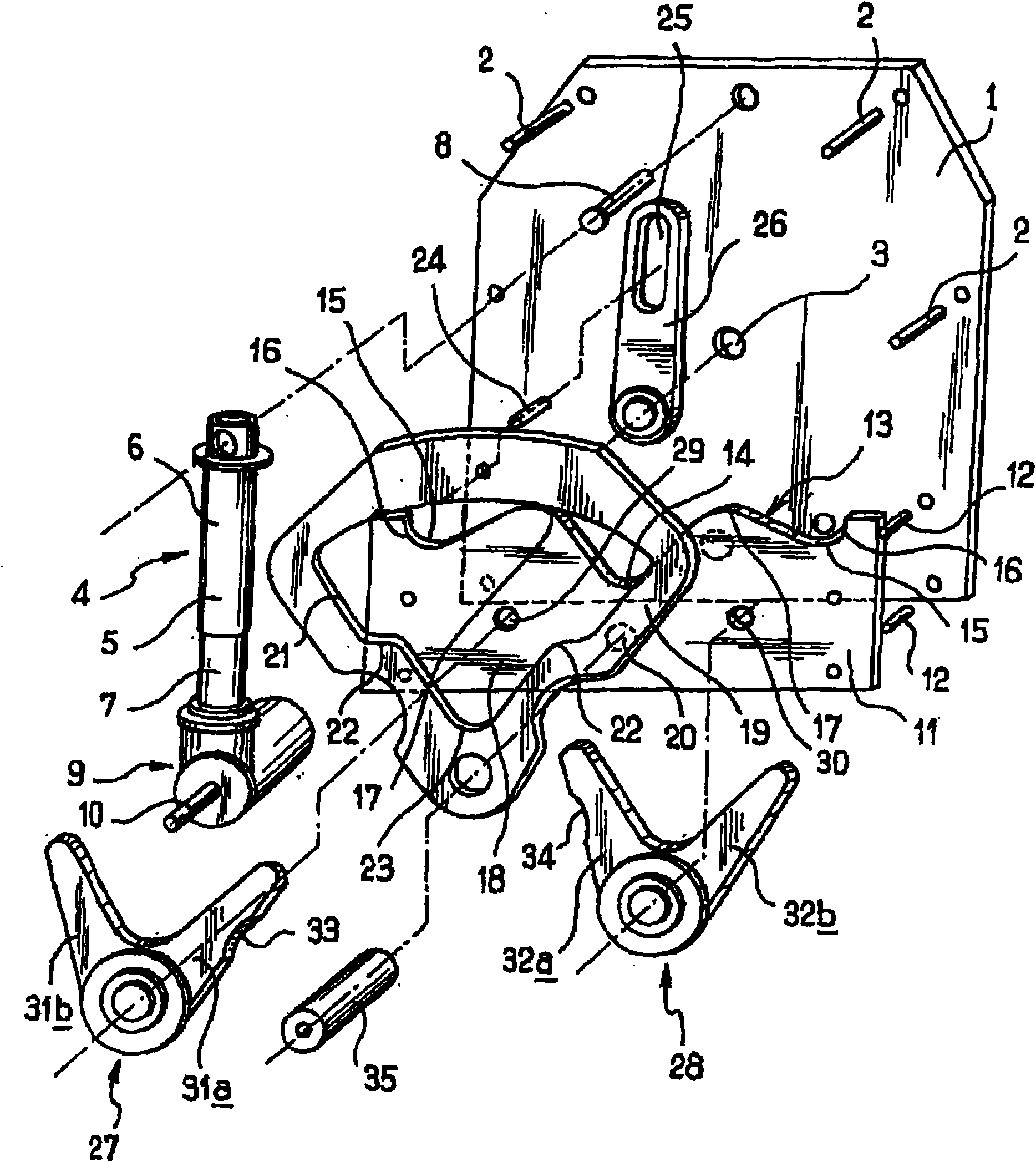 Control mechanism of multipolar electrical switch