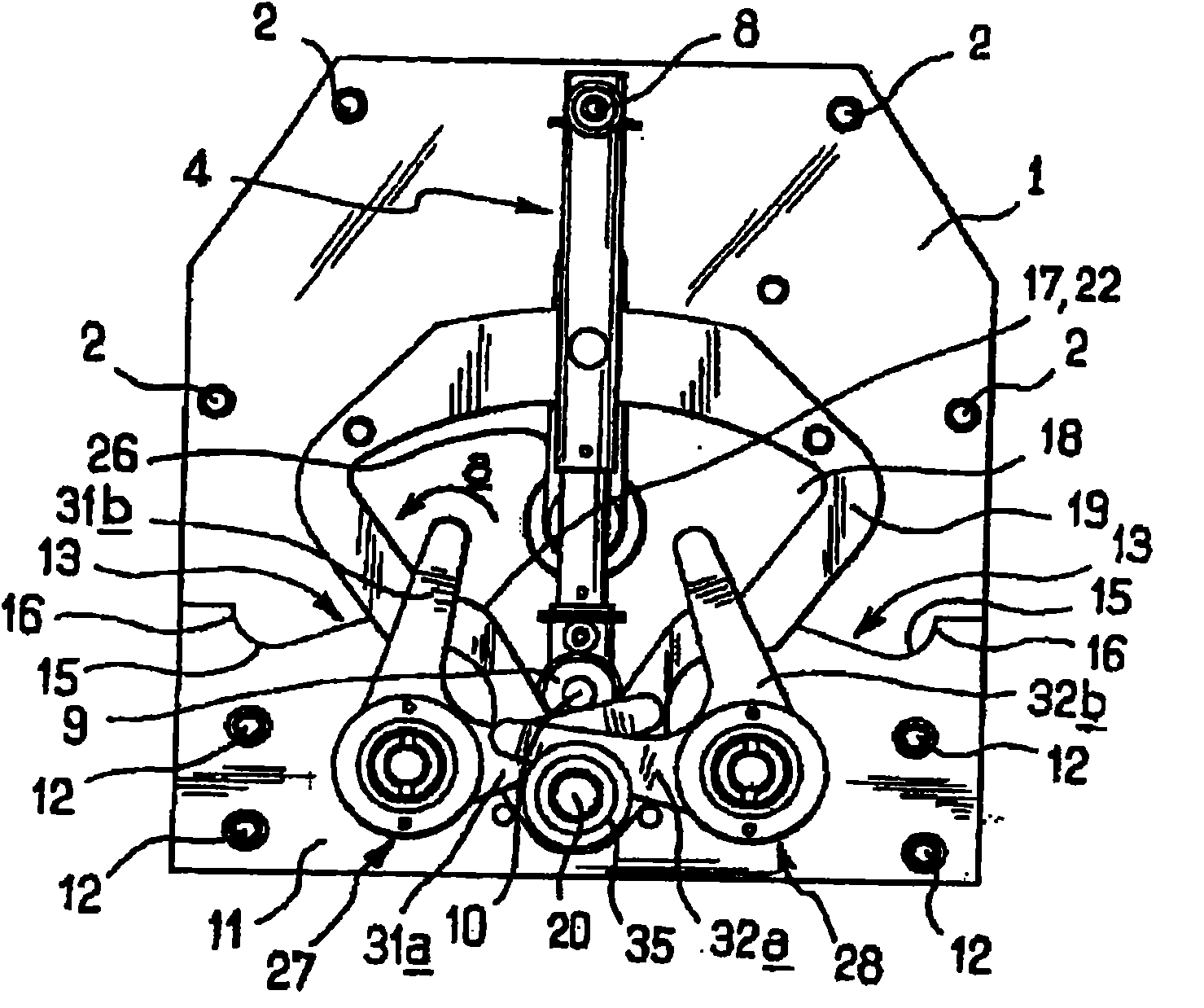 Control mechanism of multipolar electrical switch