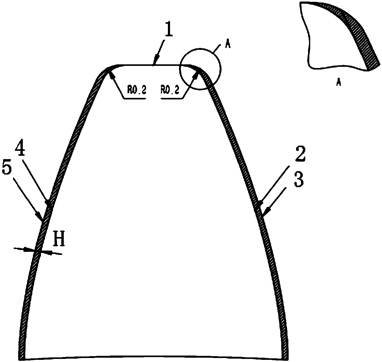 Tooth crest rounding method