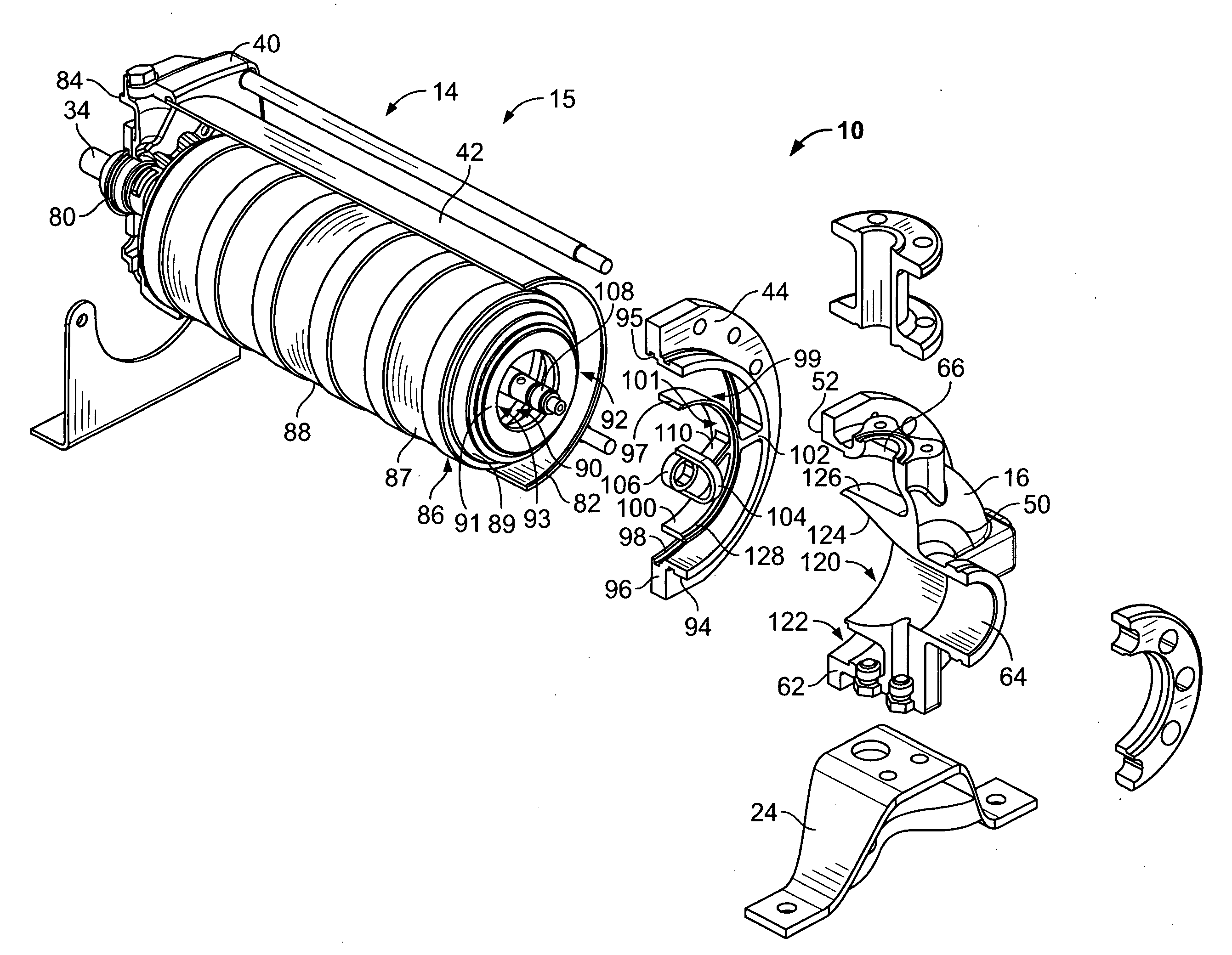 Multistage pump assembly having removable cartridge