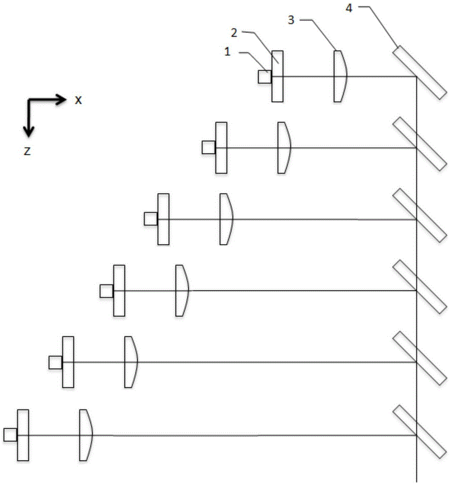 Space beam combination device and system