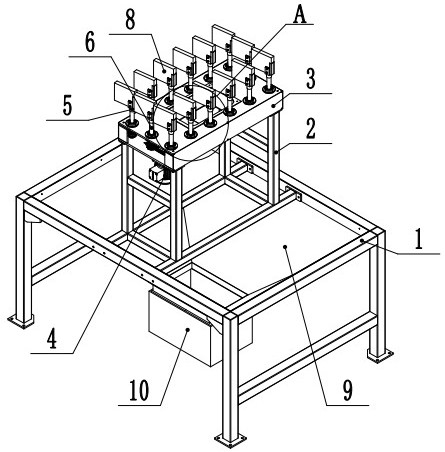 Cut tobacco box cleaning device