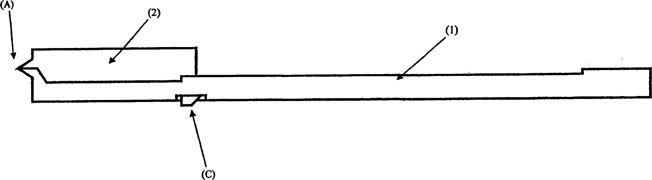 Test strip device with lid-provided pretreatment portion