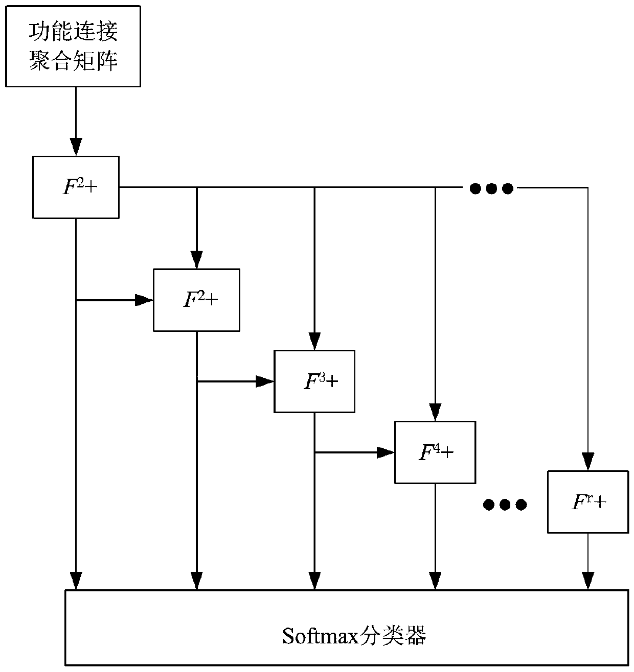 Brain function network feature classification method