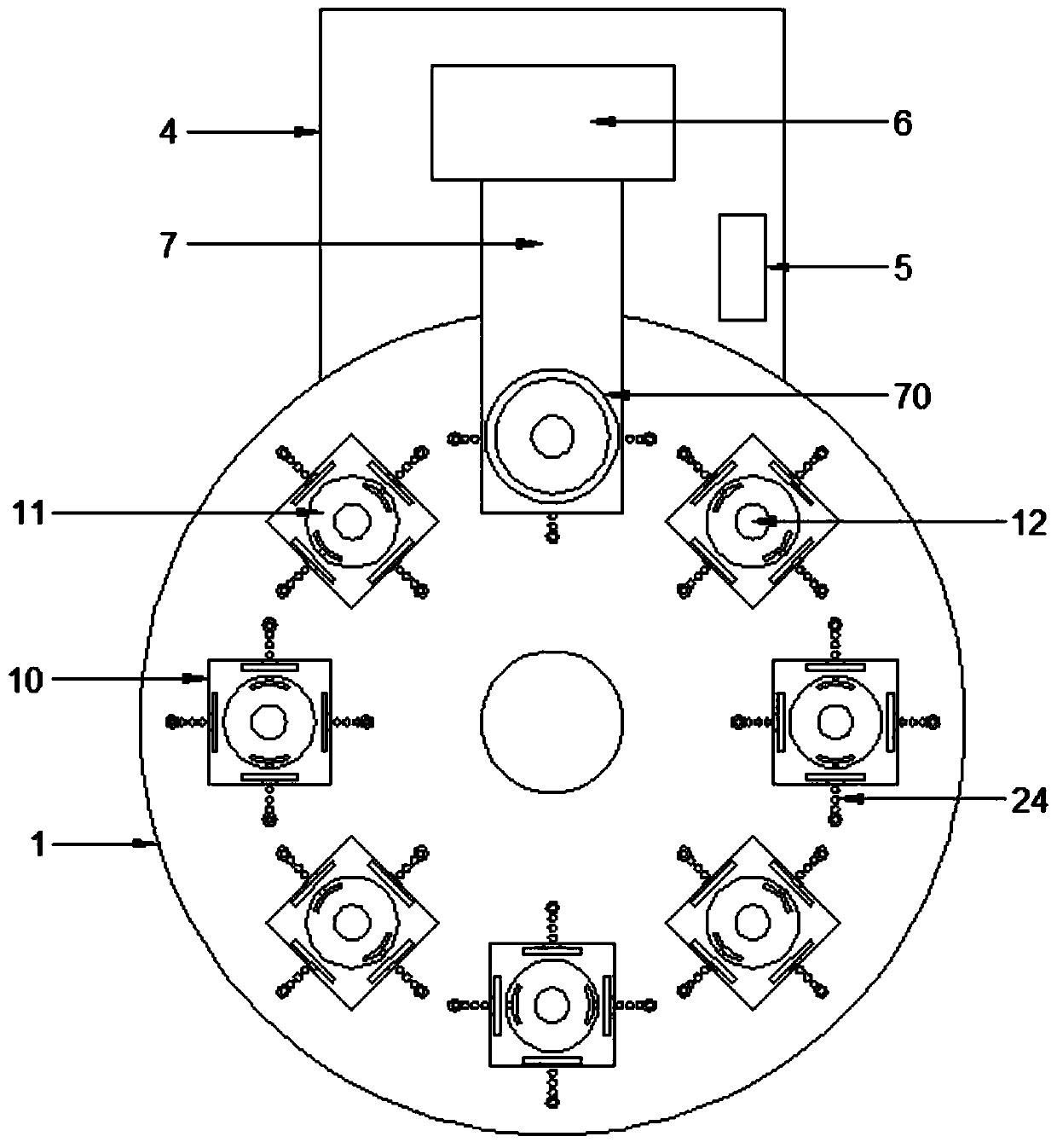 Agricultural machinery part casting device