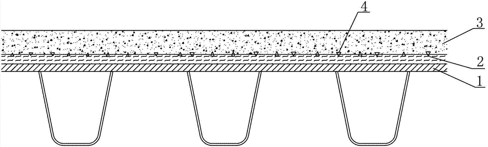 Resin asphalt concrete paving structure capable of being constructed at normal temperature, and paving method thereof