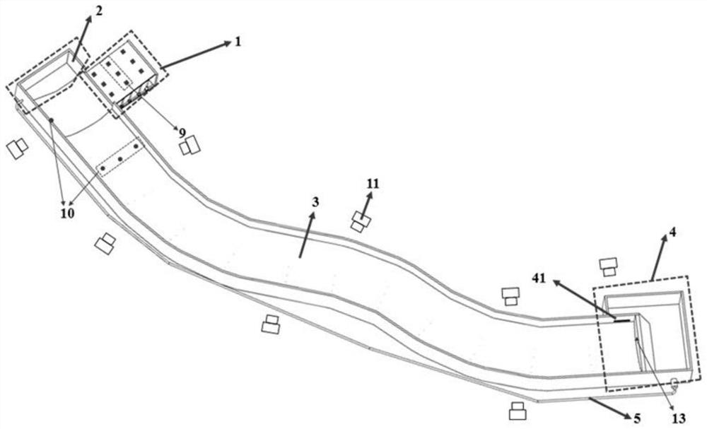 Landslide surge simulation device