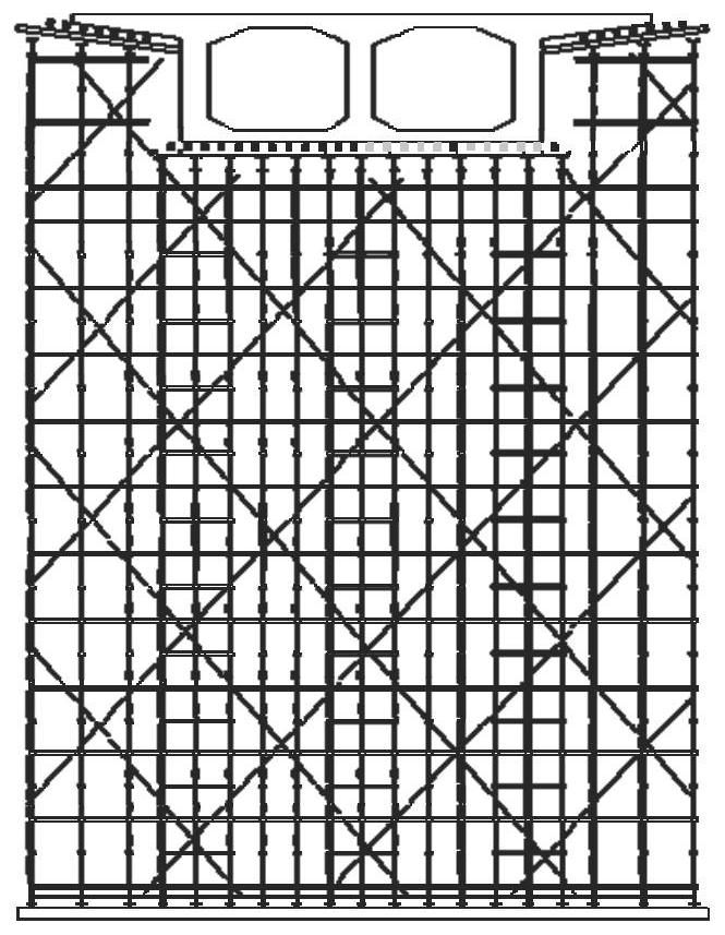 Construction method of pouring concrete beams layer by layer on soft ground