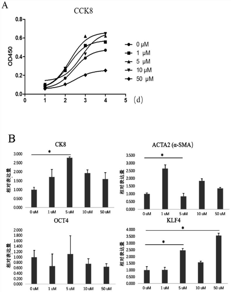 A method for inhibiting epithelial-mesenchymal transition of human amniotic membrane epithelial cells