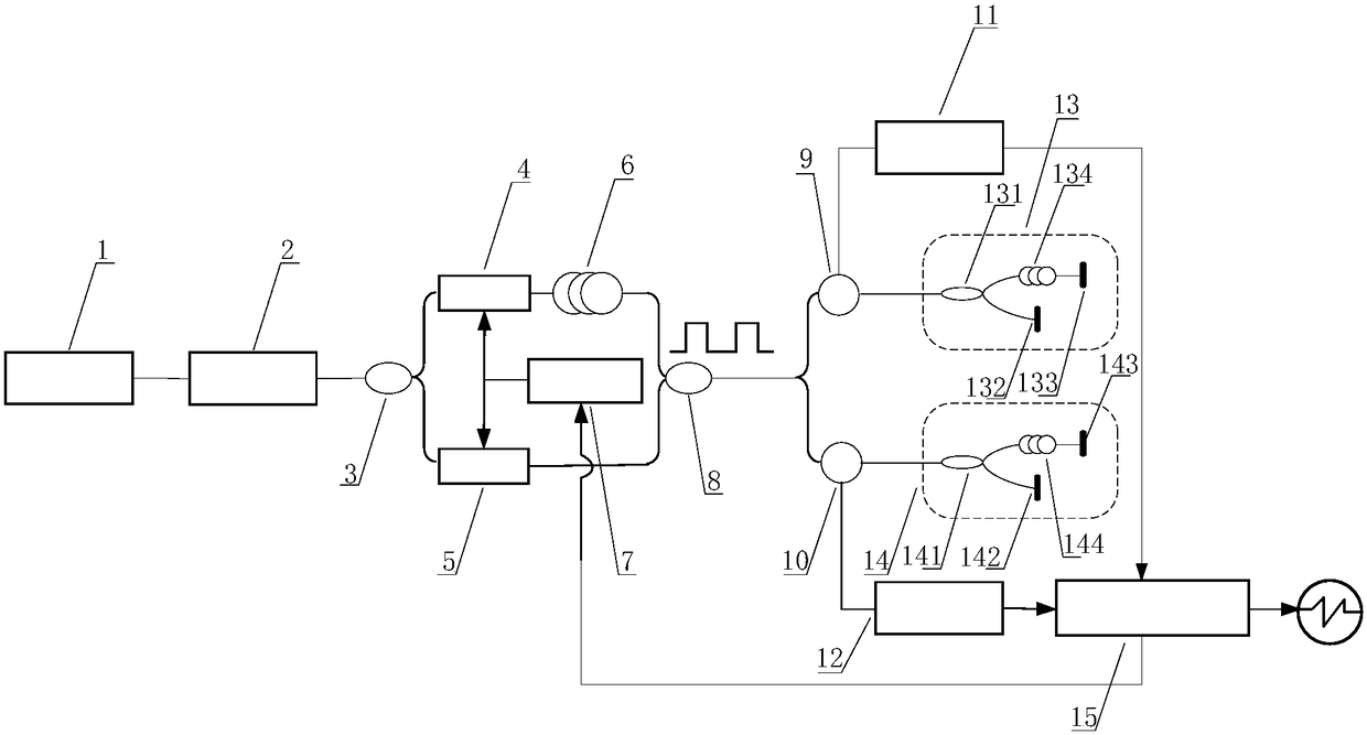 Large dynamic range heterodyne interferometry type fiber optic hydrophone system