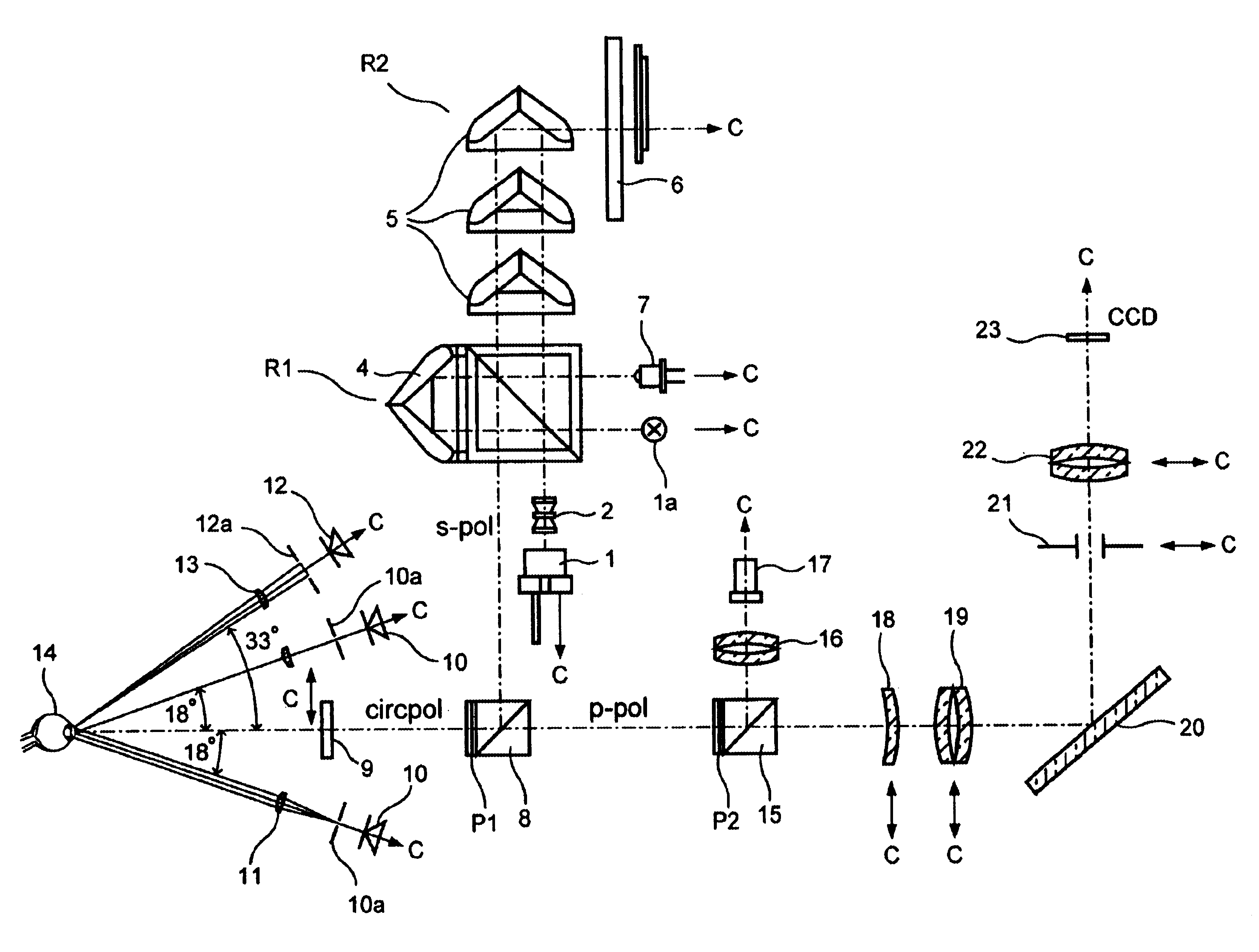 System and method for non-contacting measurement of the eye