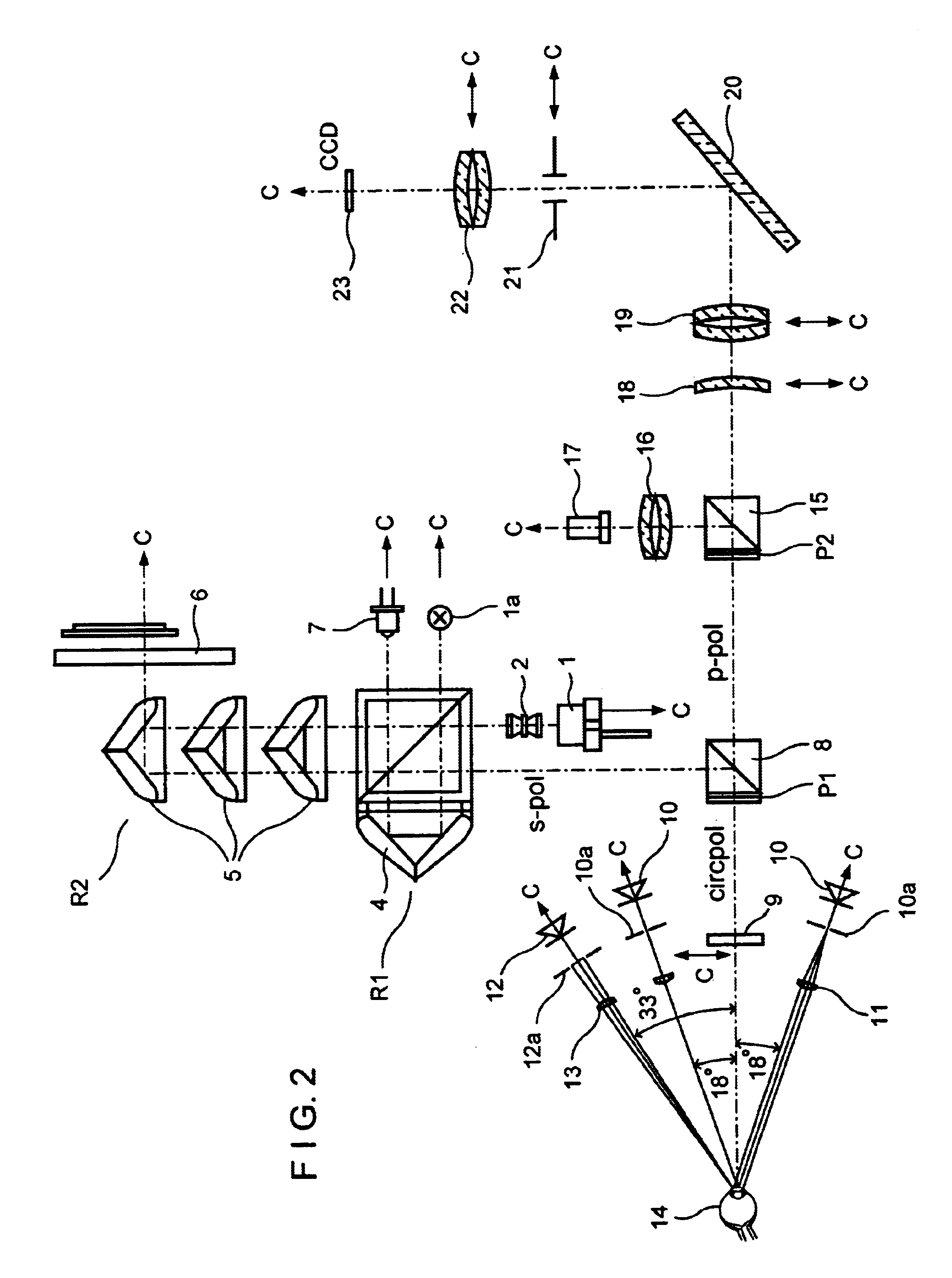 System and method for non-contacting measurement of the eye