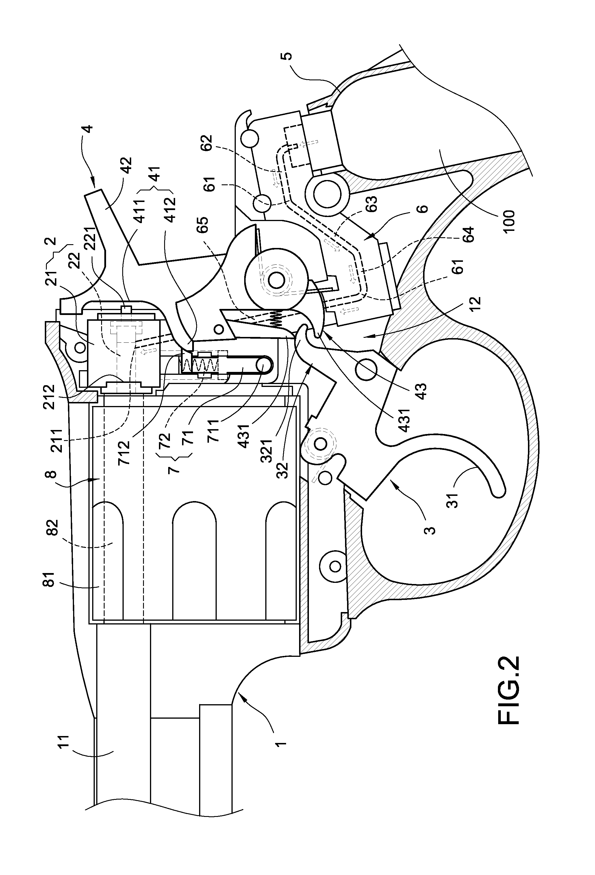 Air-powered gun with air-storage extension tube