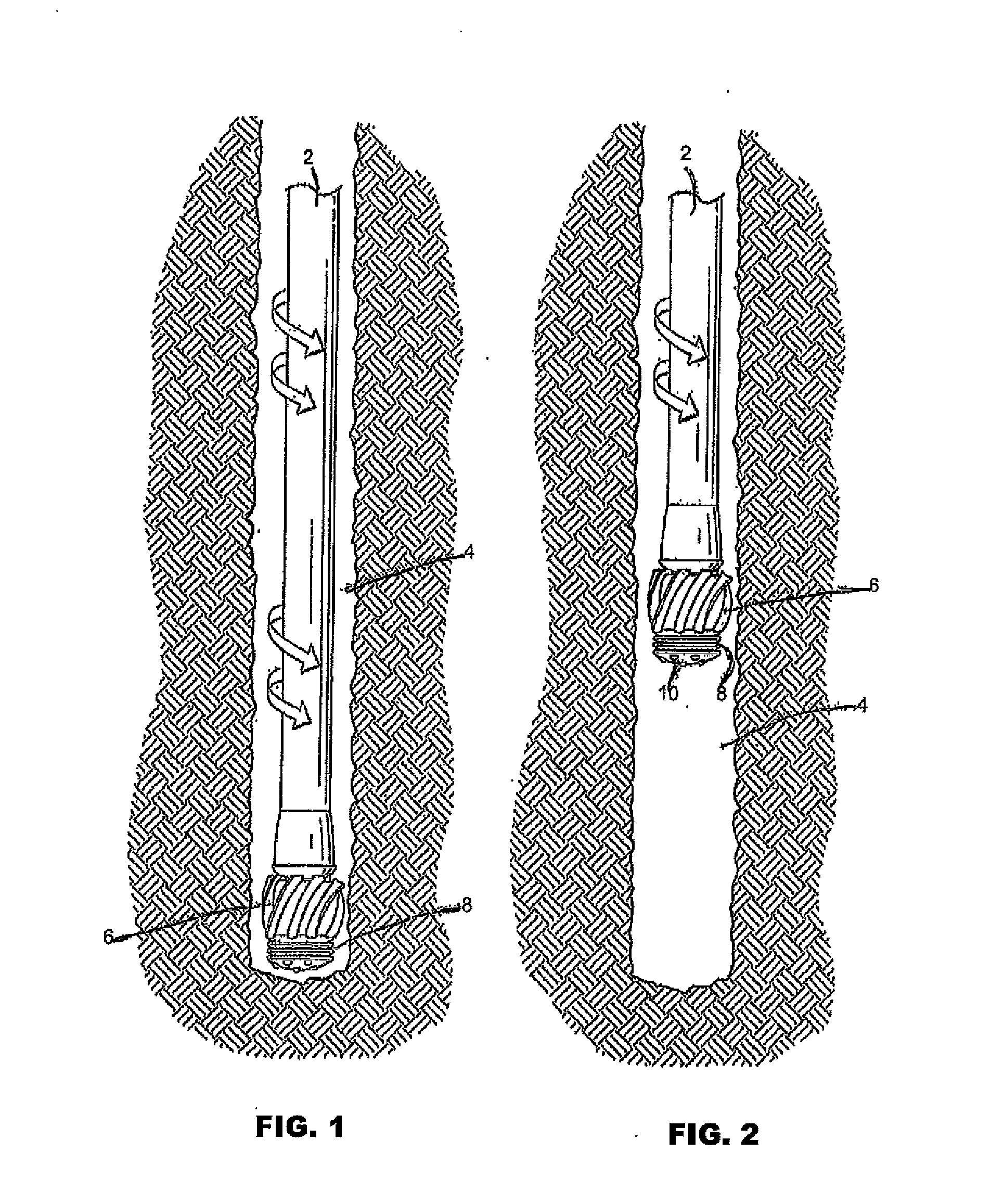 Drilling device and process