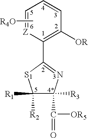 Thiazoline acid derivatives