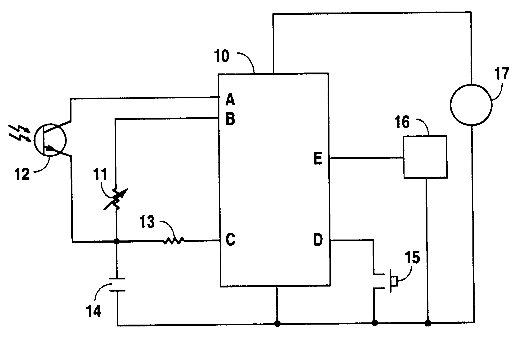 Electronic controller for scheduling device activation by sensing daylight