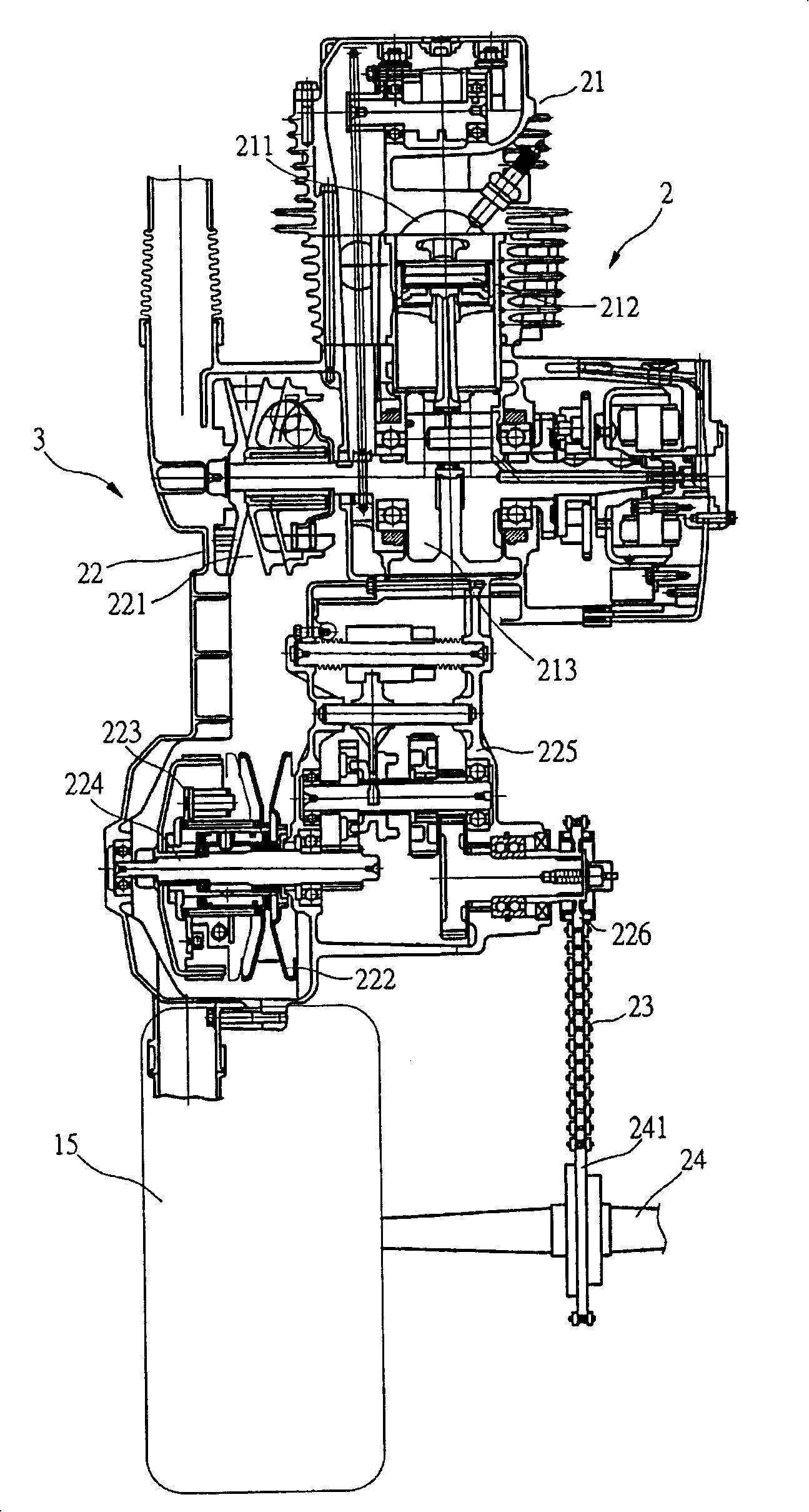 Water-proof construction for all-terrain vehicle rear wheel axle