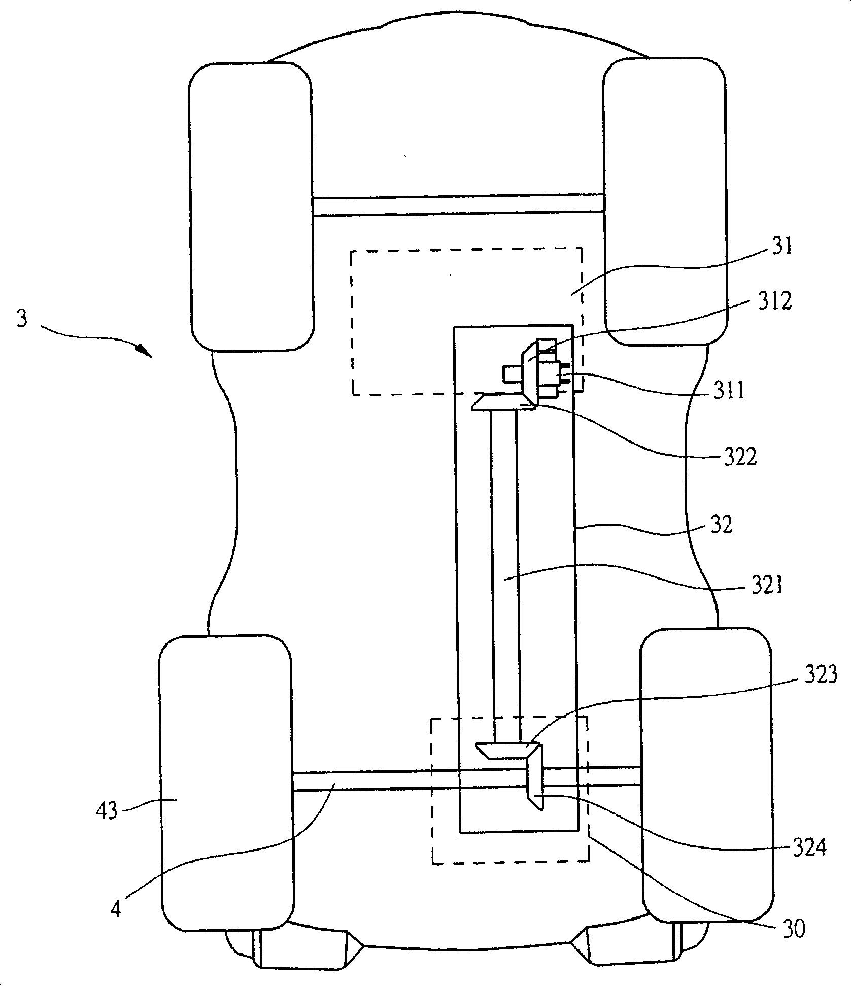 Water-proof construction for all-terrain vehicle rear wheel axle