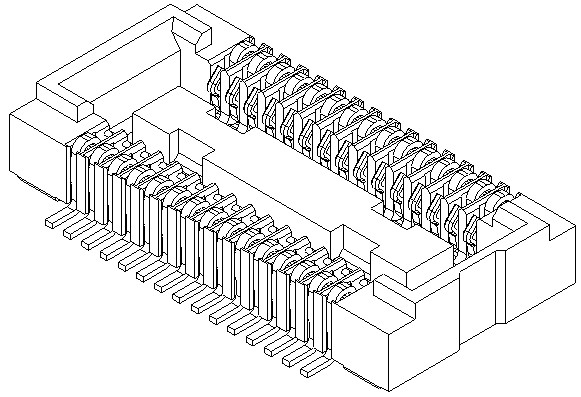 Board-to-board connectors with dropout socket contacts