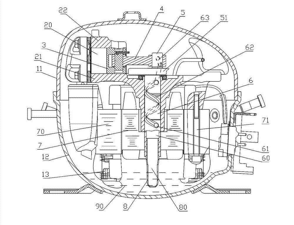 Refrigerator compressor with filter