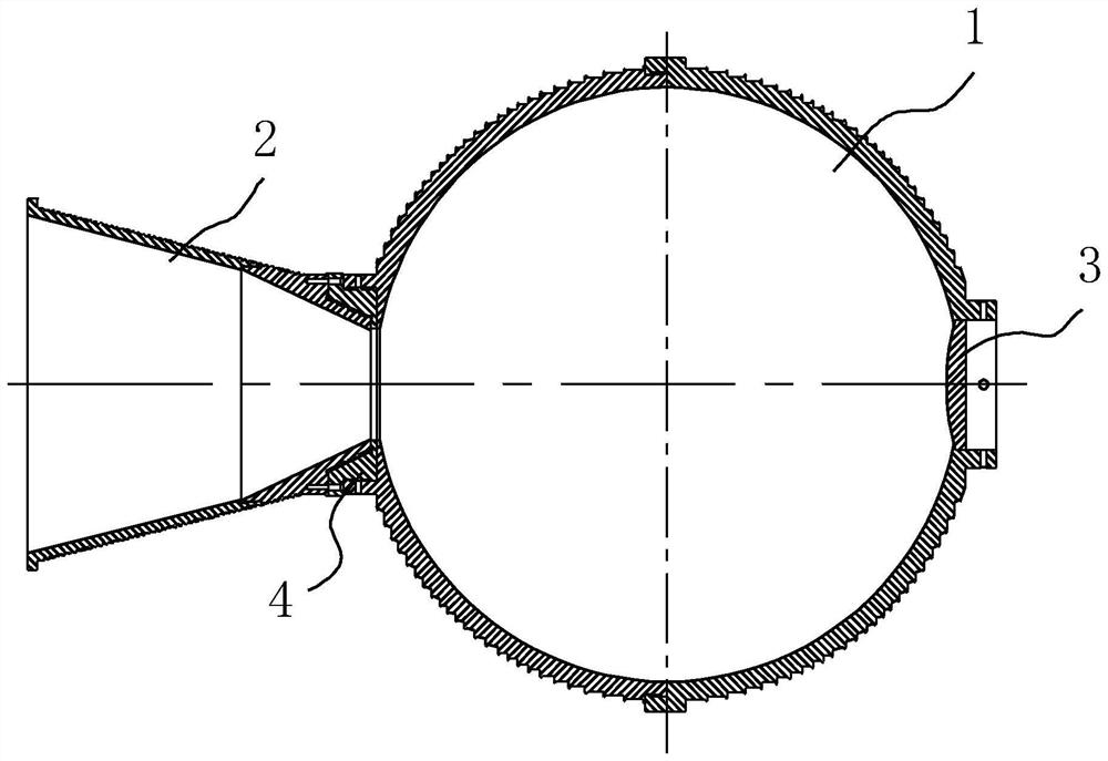 Composite absorber structure of total-absorption high-energy laser energy meter