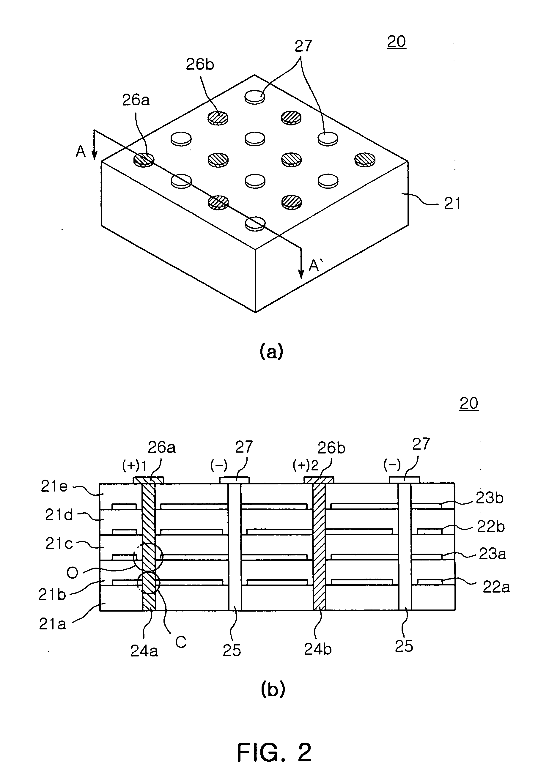 Multilayered chip capacitor array