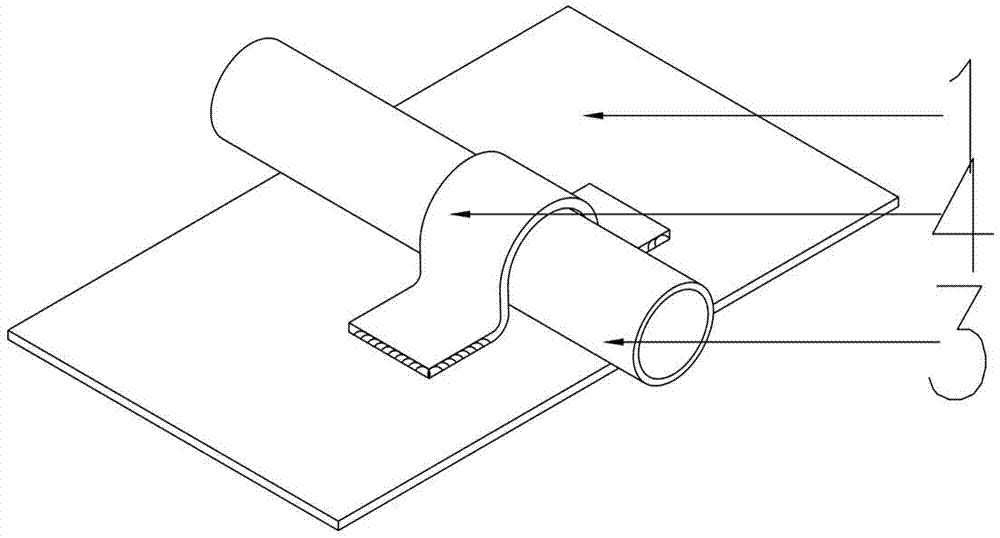 Large-grid non-mold molded welding metal curtain wall and forming process thereof