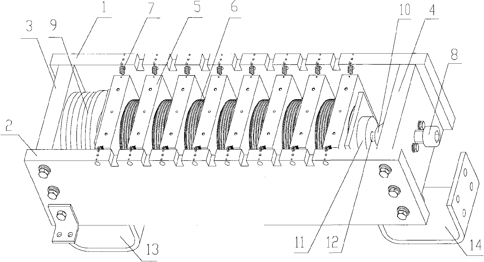 Cascade connected thyristor valve section in jacking connection