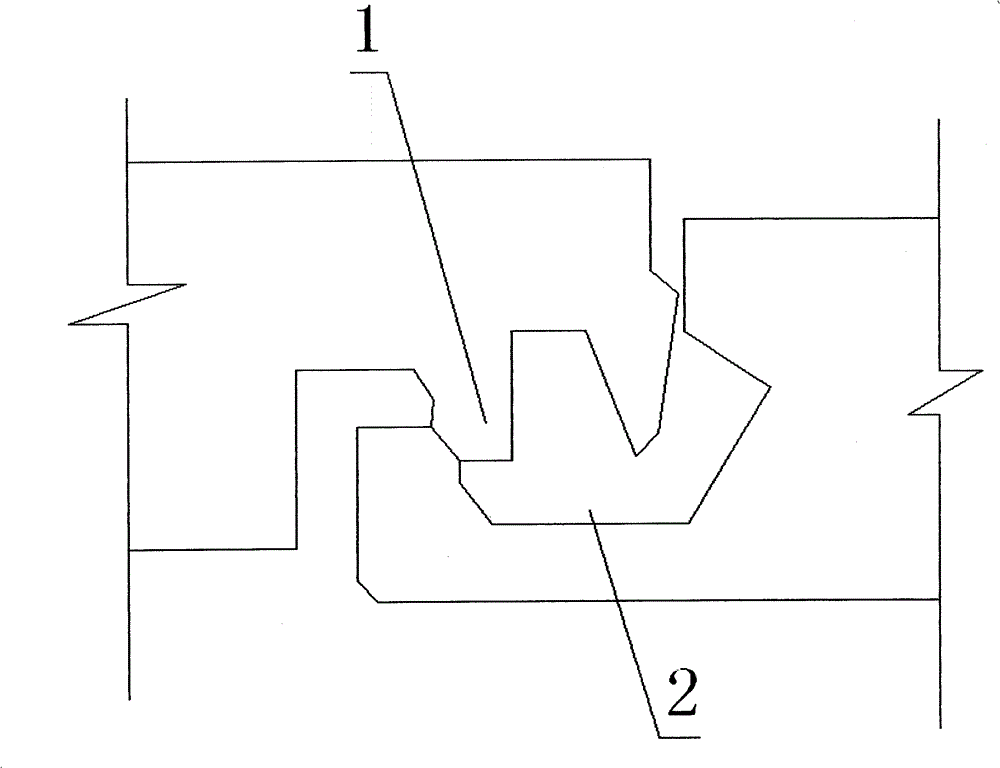 Mounting lock catch used for plastic floor