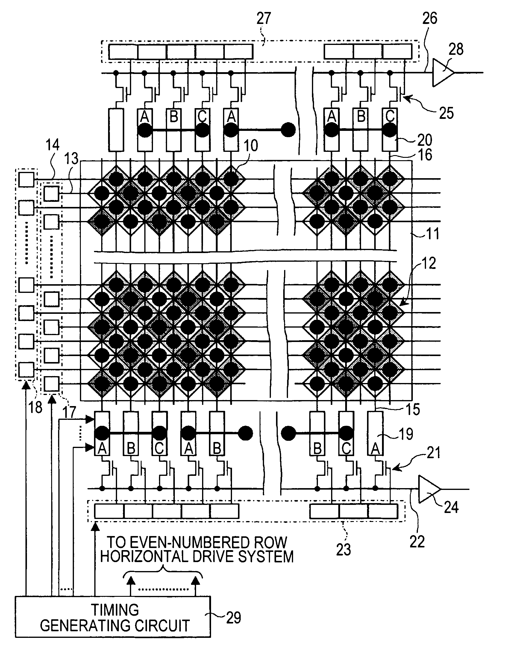 Drive method for solid-state imaging device, solid-state imaging device, and imaging apparatus