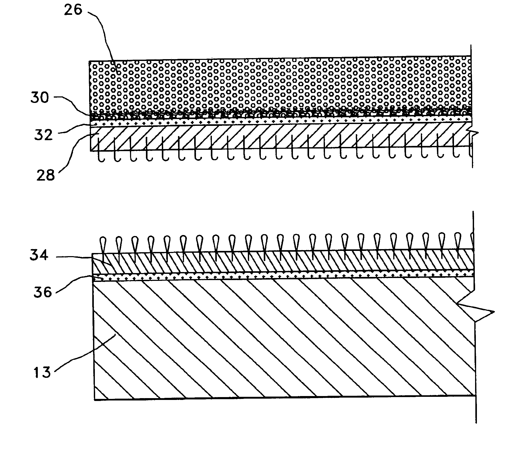 Method for securing a polishing pad to a platen for use in chemical-mechanical polishing of wafers